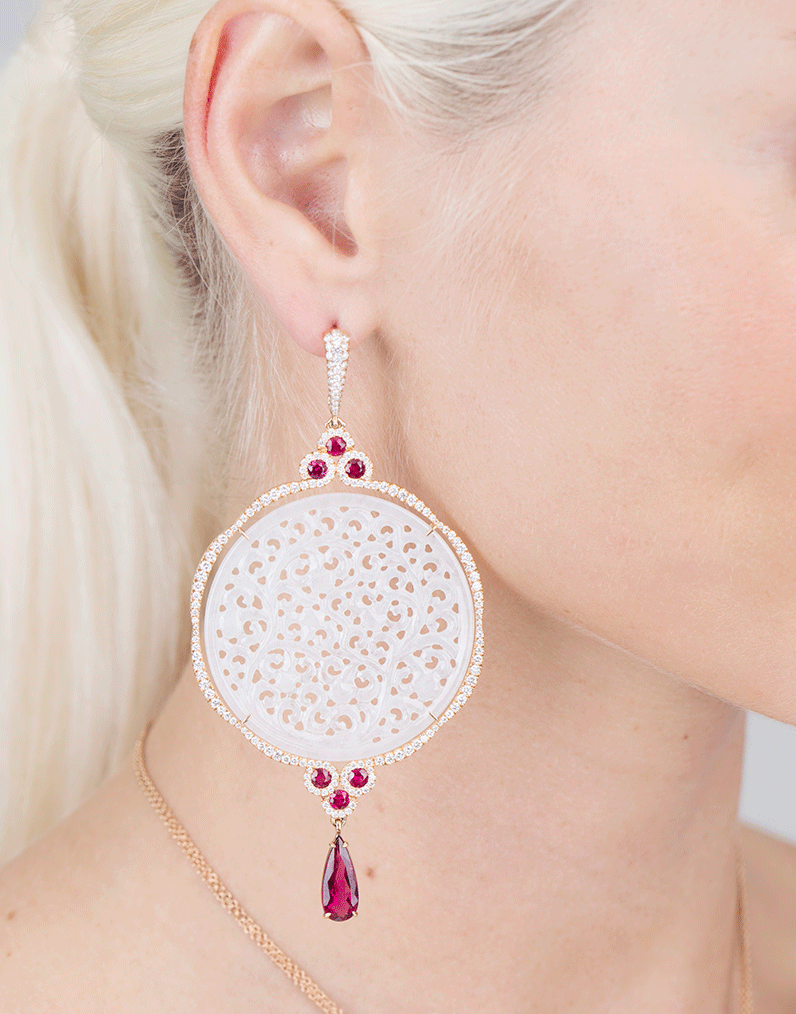 INBAR-Drop Earrings-ROSE GOLD