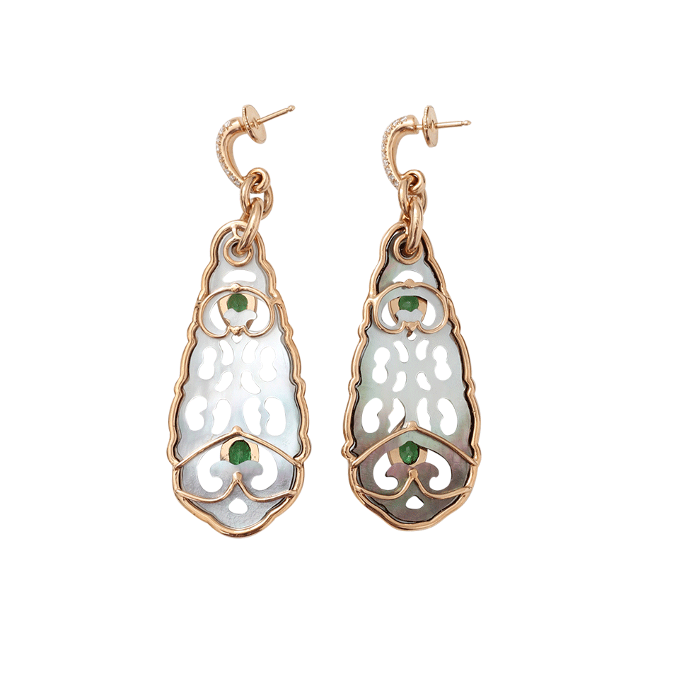 INBAR-Mother Of Pearl Earrings-ROSE GOLD