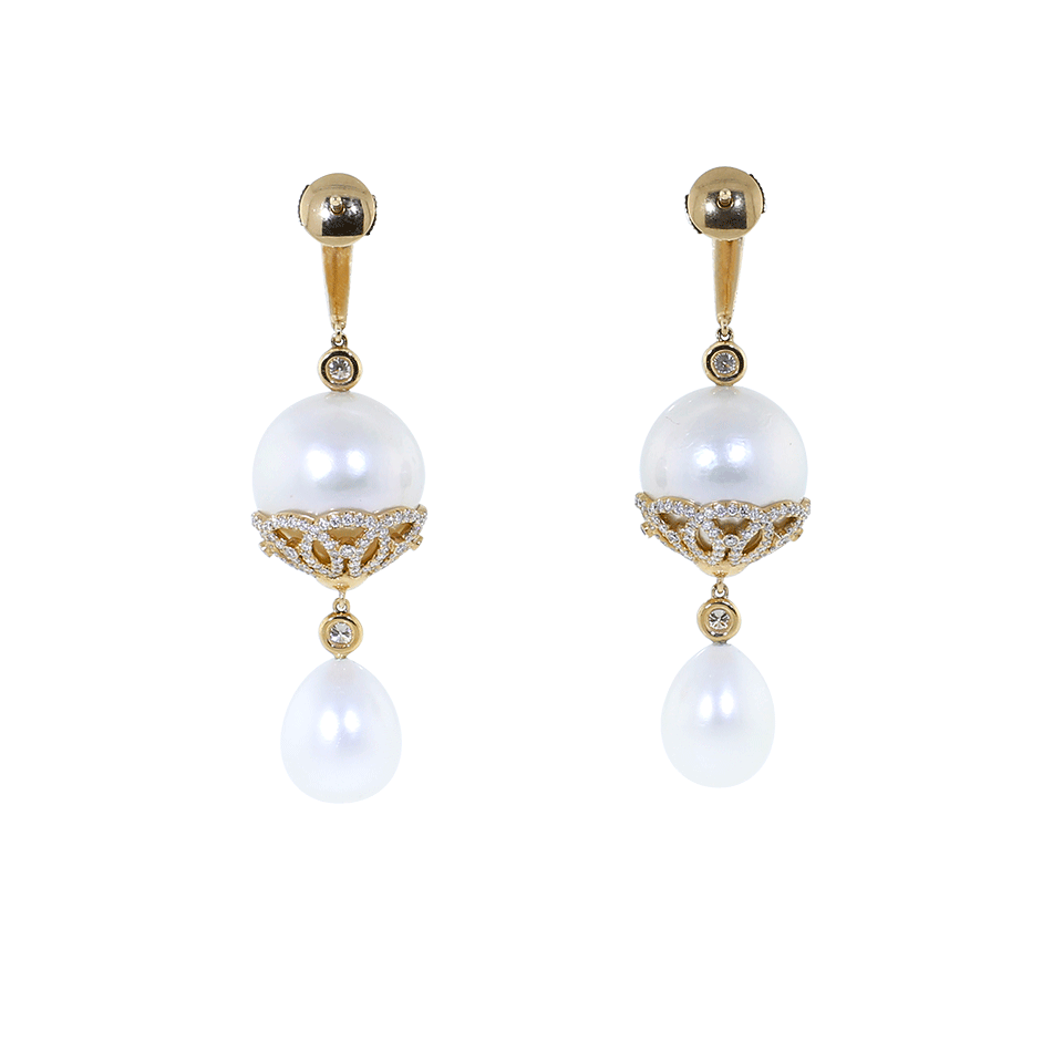 INBAR-Pearl Drop Earrings-ROSE GOLD