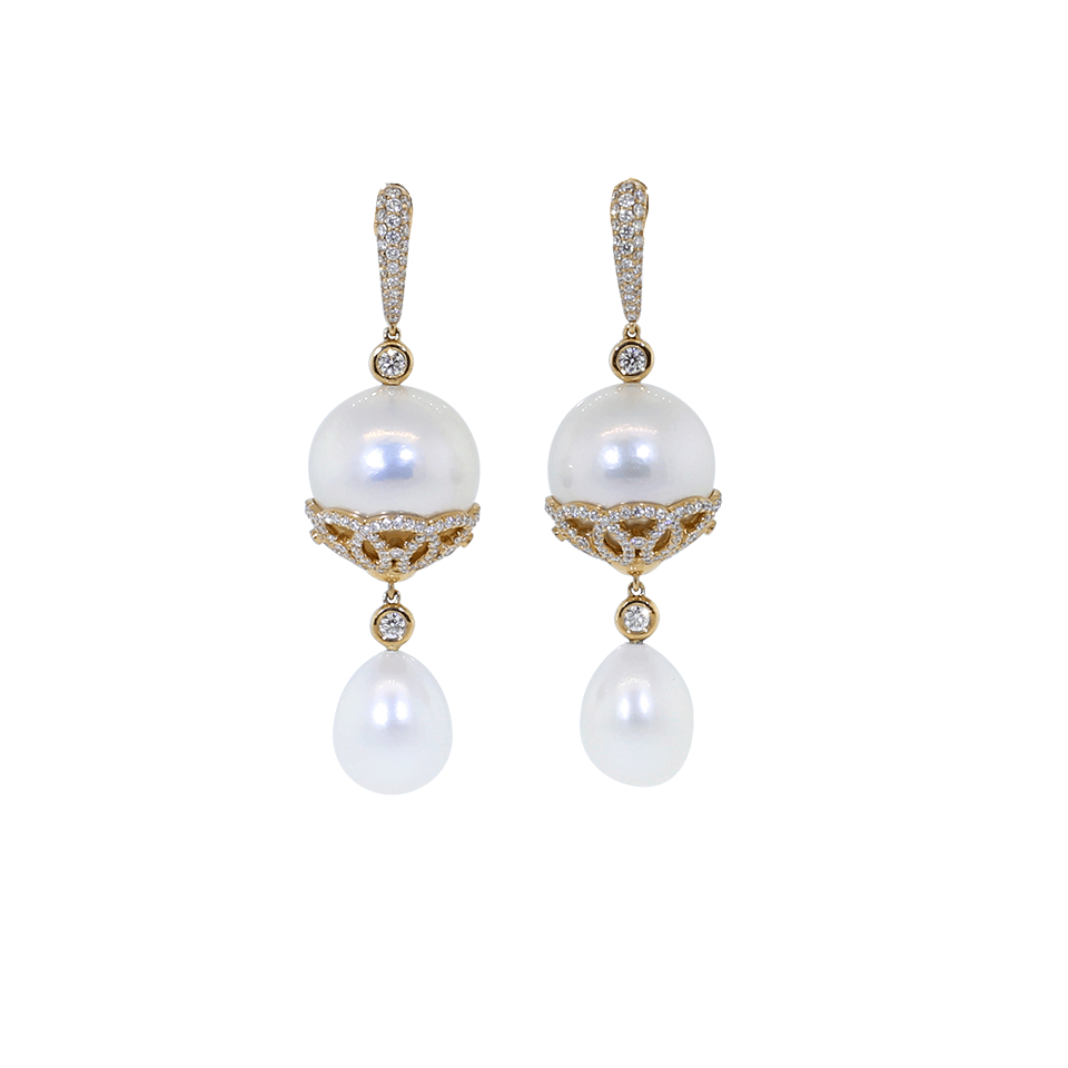 INBAR-Pearl Drop Earrings-ROSE GOLD