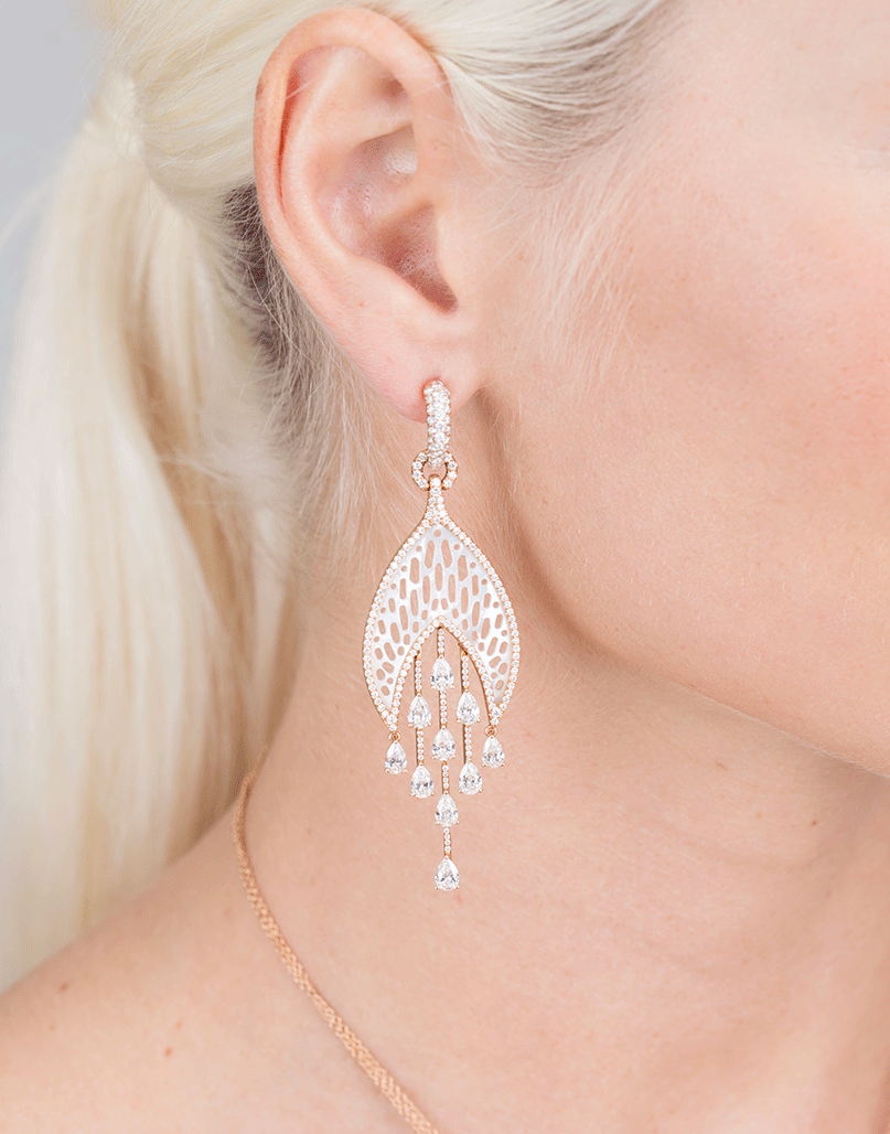 INBAR-Rain Earrings-ROSE GOLD