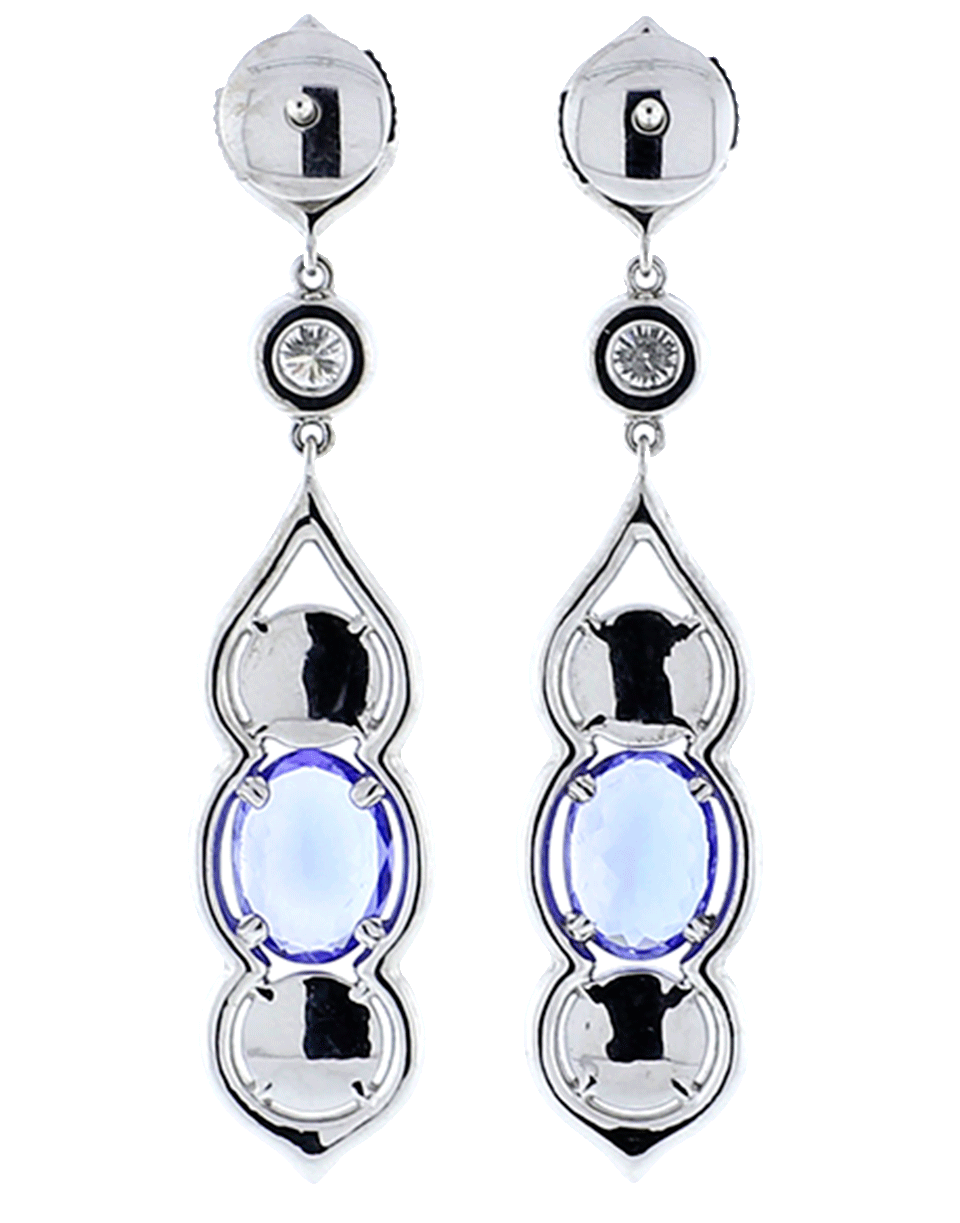 INBAR-Cabochon Earrings-WHITE GOLD
