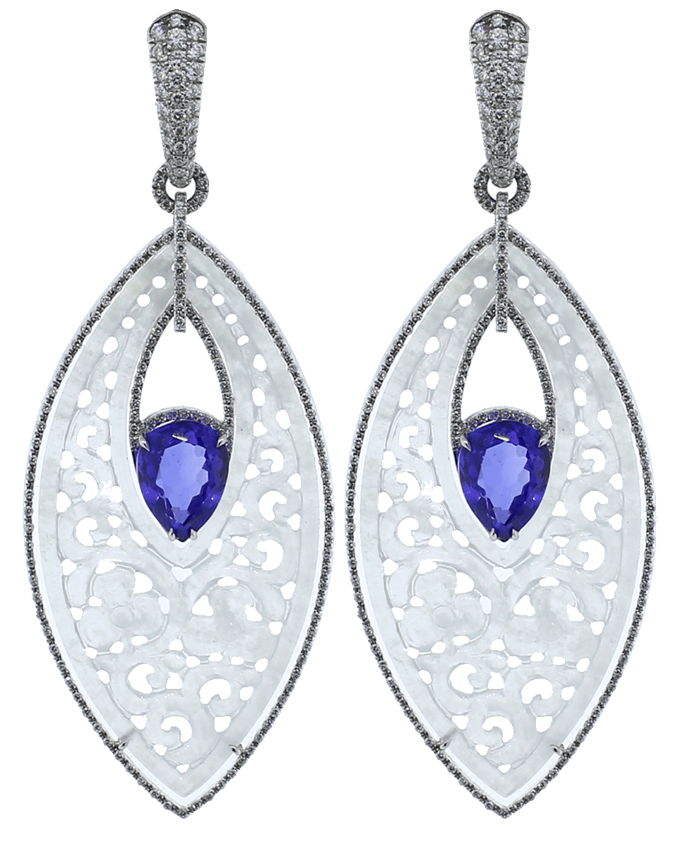 INBAR-Carved Earrings-WHITE GOLD