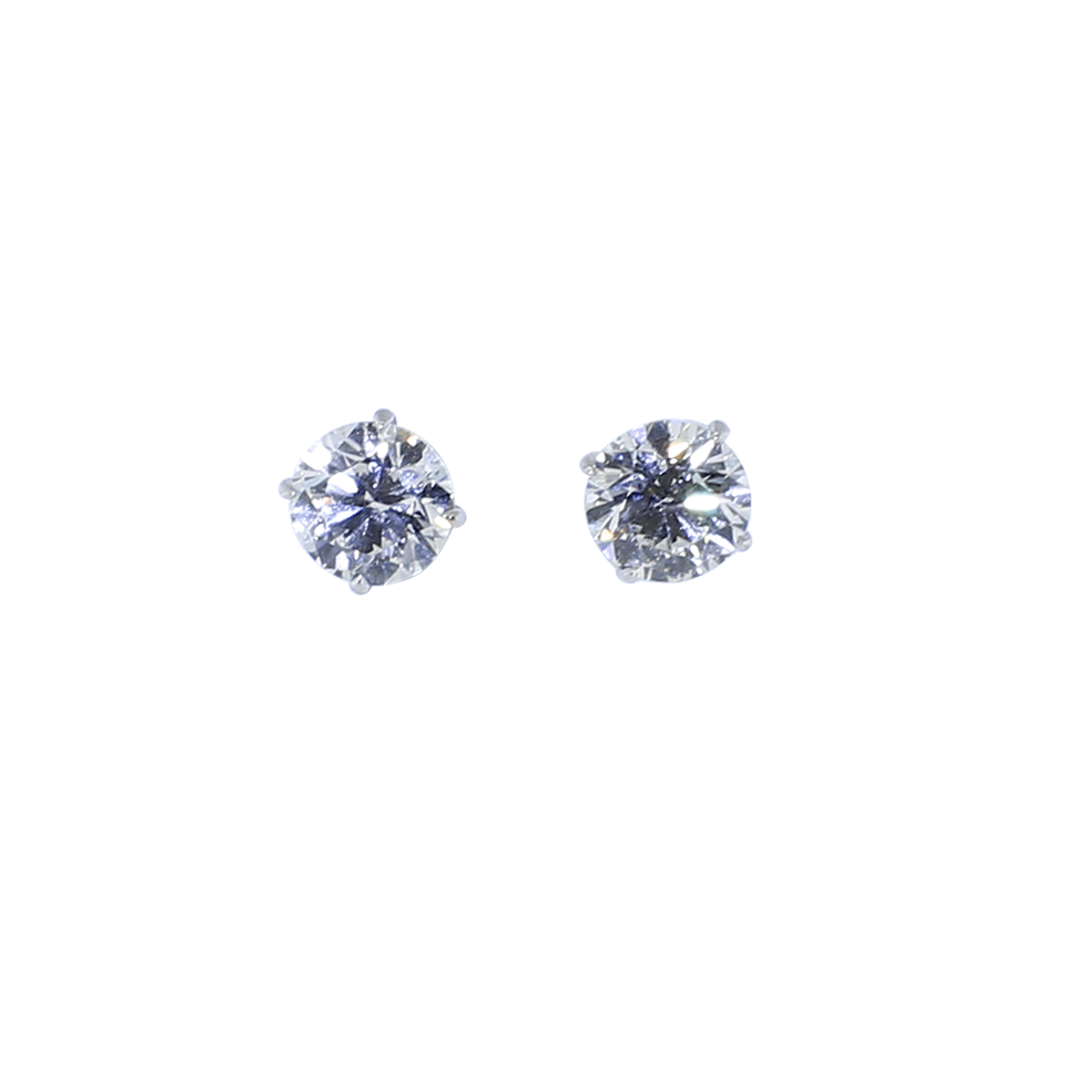 INBAR-Diamond Stud Earrings-WHITE GOLD