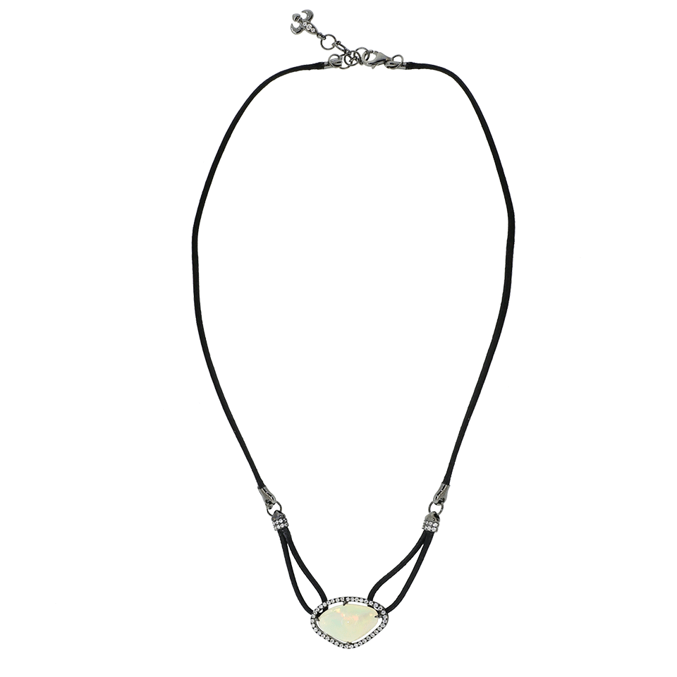 INBAR-Opal Pendant Necklace-BLACK GOLD
