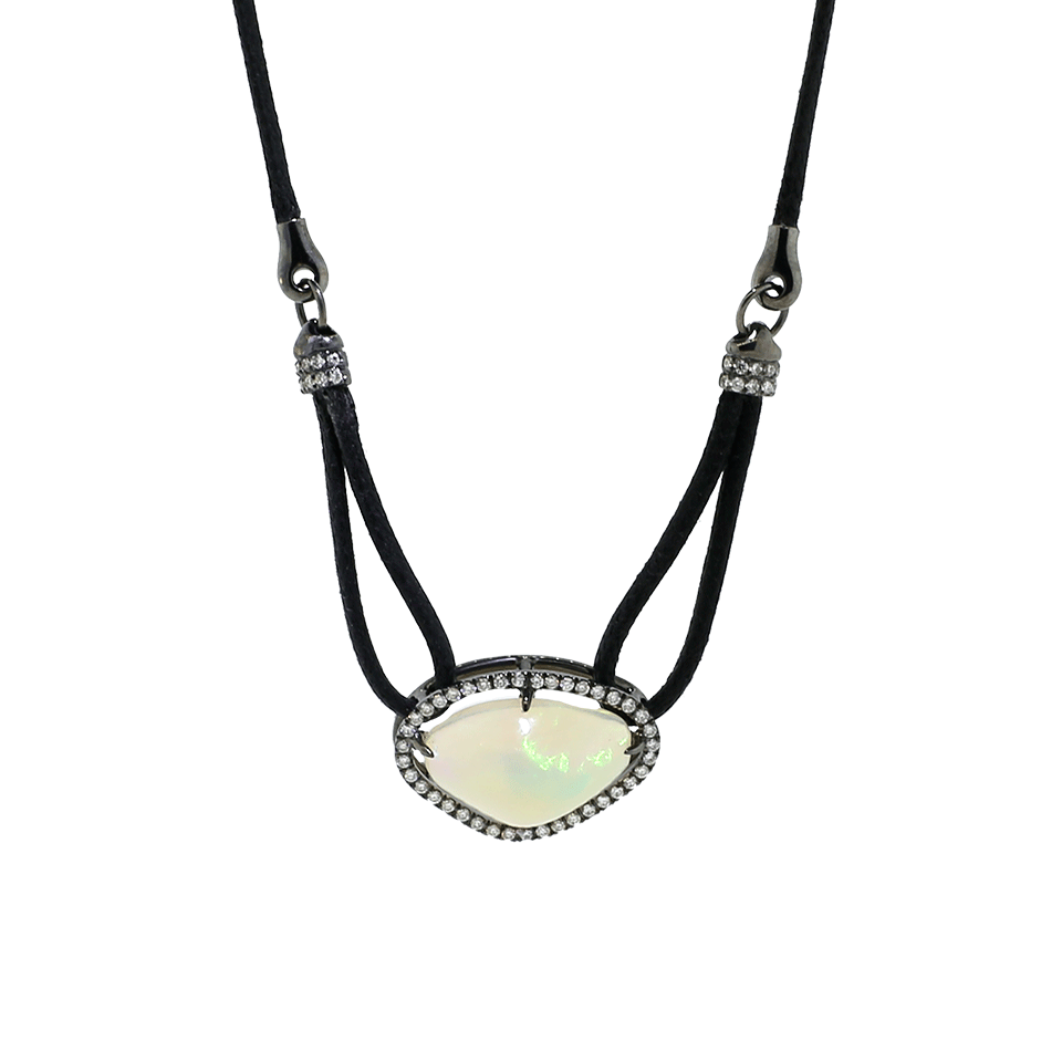 INBAR-Opal Pendant Necklace-BLACK GOLD