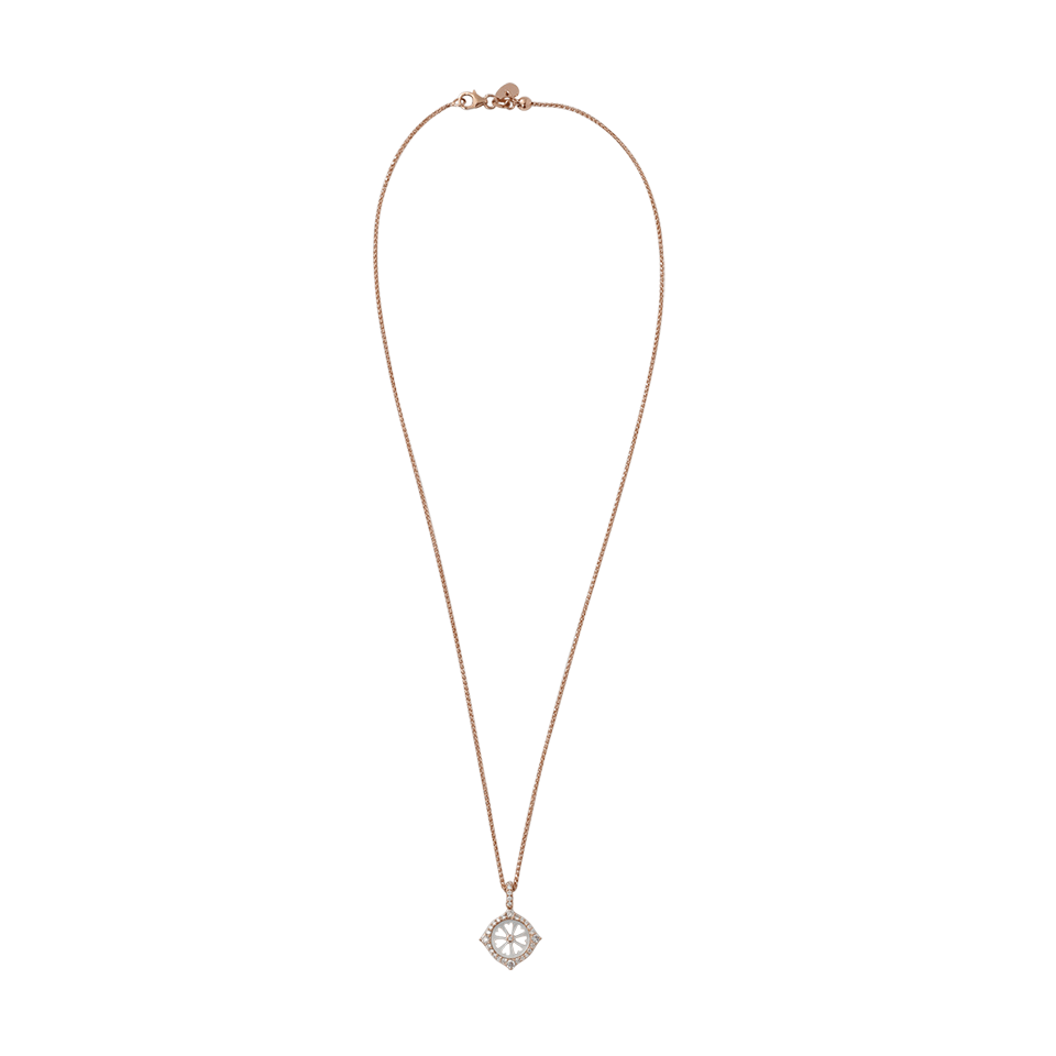 INBAR-Carved Mother Of Pearl Pendant Necklace-ROSE GOLD