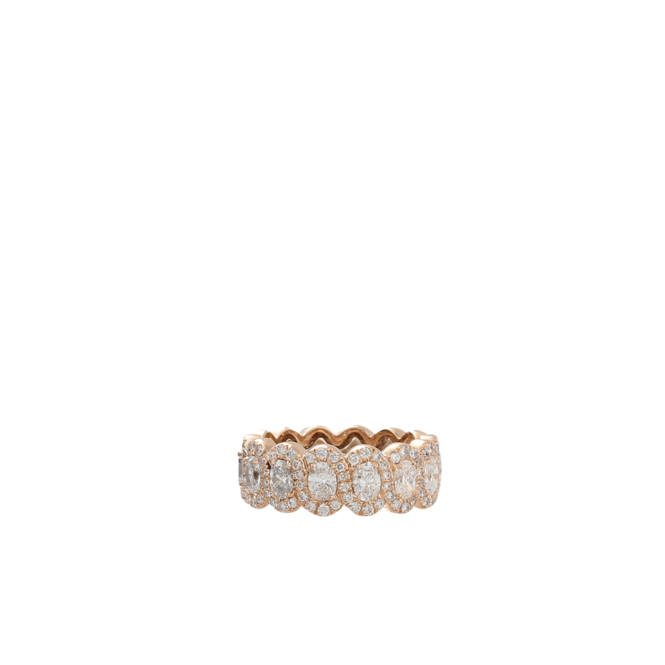 INBAR-Oval Diamond Eternity Band-ROSE GOLD