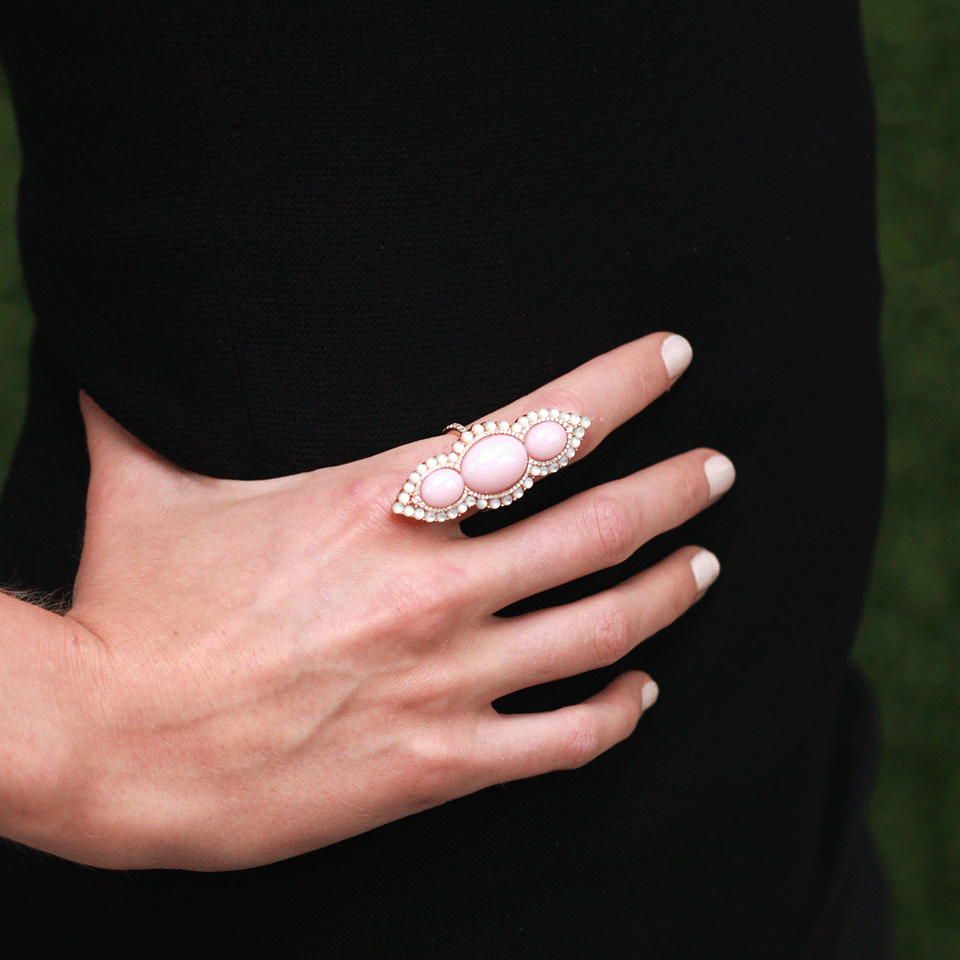 INBAR-Pink Opal Ring-ROSE GOLD