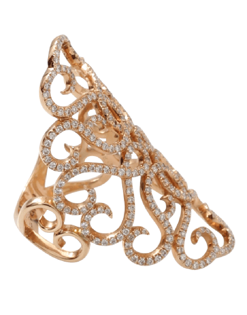 INBAR-Diamond Pave Lace Ring-ROSE GOLD