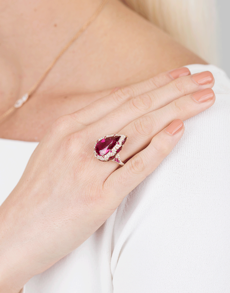 INBAR-Pear Shape Ring-ROSE GOLD