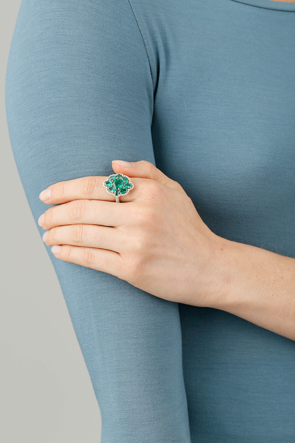 INBAR-Emerald Ring-ROSE GOLD