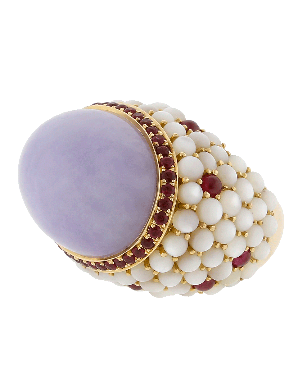 INBAR-Lavender Jade Ring-ROSE GOLD