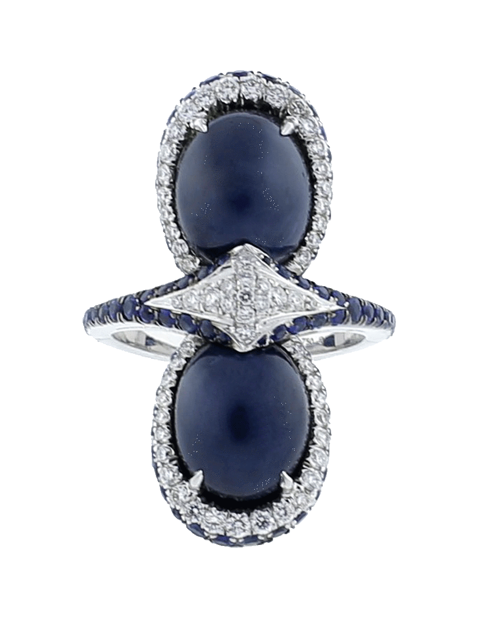 INBAR-Cabochon Star Ring-WHITE GOLD