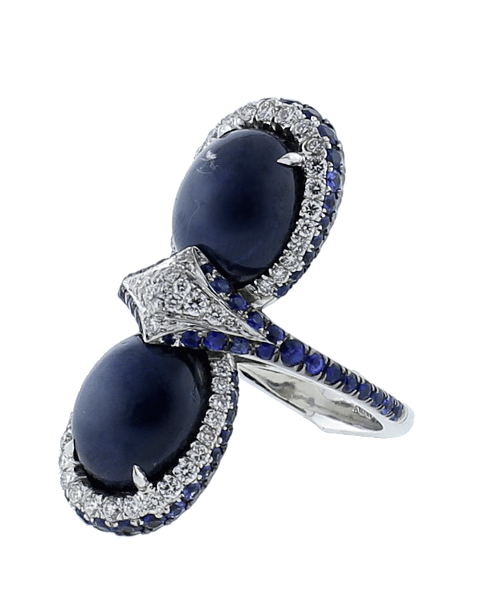 INBAR-Cabochon Star Ring-WHITE GOLD