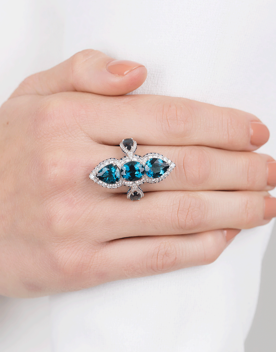 INBAR-Tourmaline Ring-WHITE GOLD