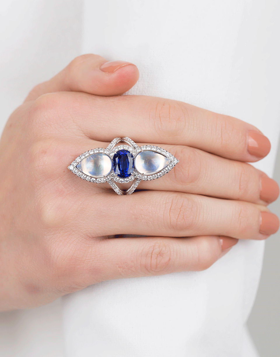 INBAR-Cabochon Ring-WHITE GOLD