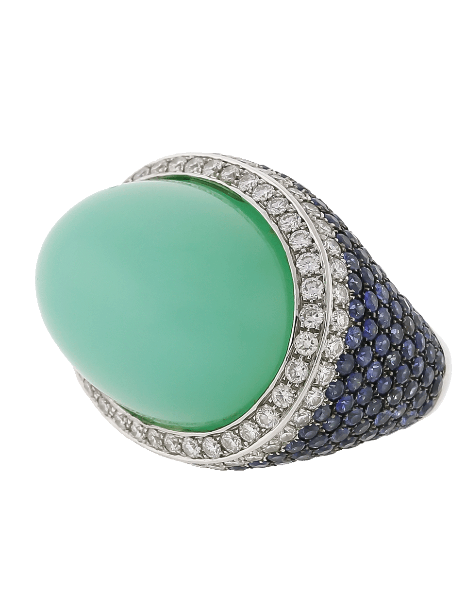 INBAR-Chrysoprase Ring-WHITE GOLD