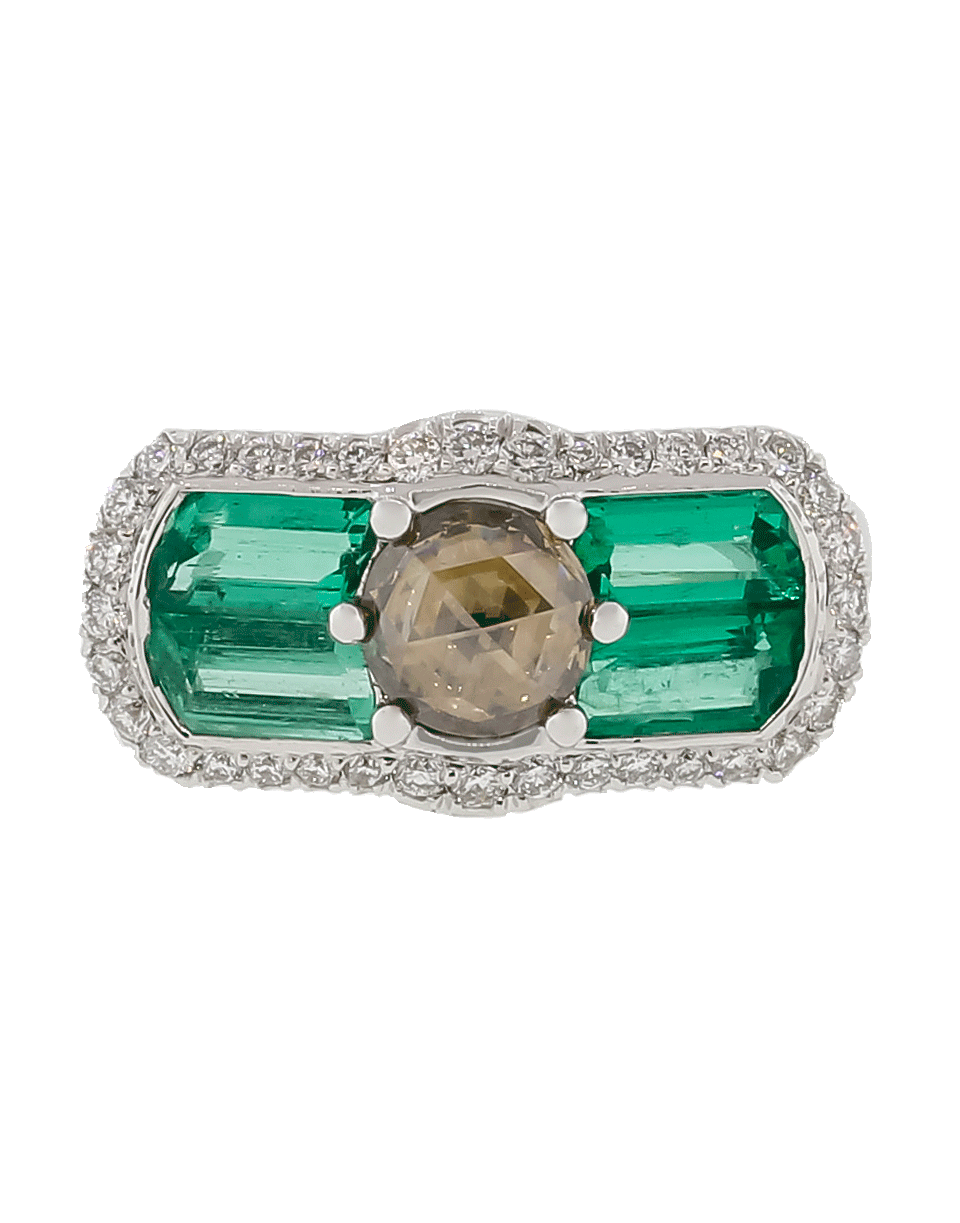 INBAR-Emerald Ring-WHITE GOLD