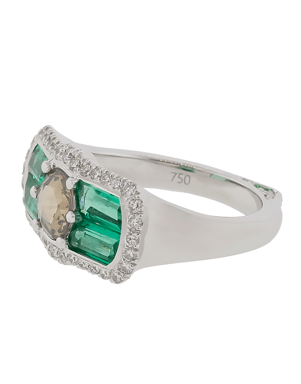 INBAR-Emerald Ring-WHITE GOLD