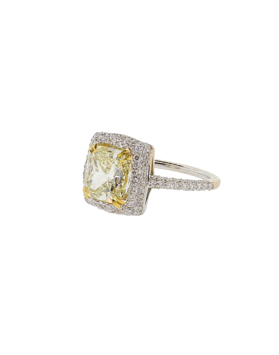 INBAR-Fancy Color Solitaire Ring-WHITE GOLD