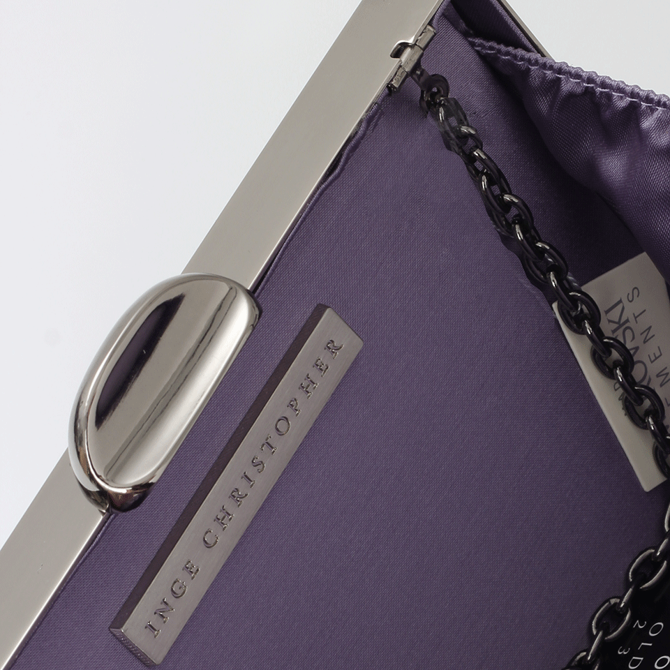 INGE CHRISTOPHER-Stella Art Deco Clutch-SILVER