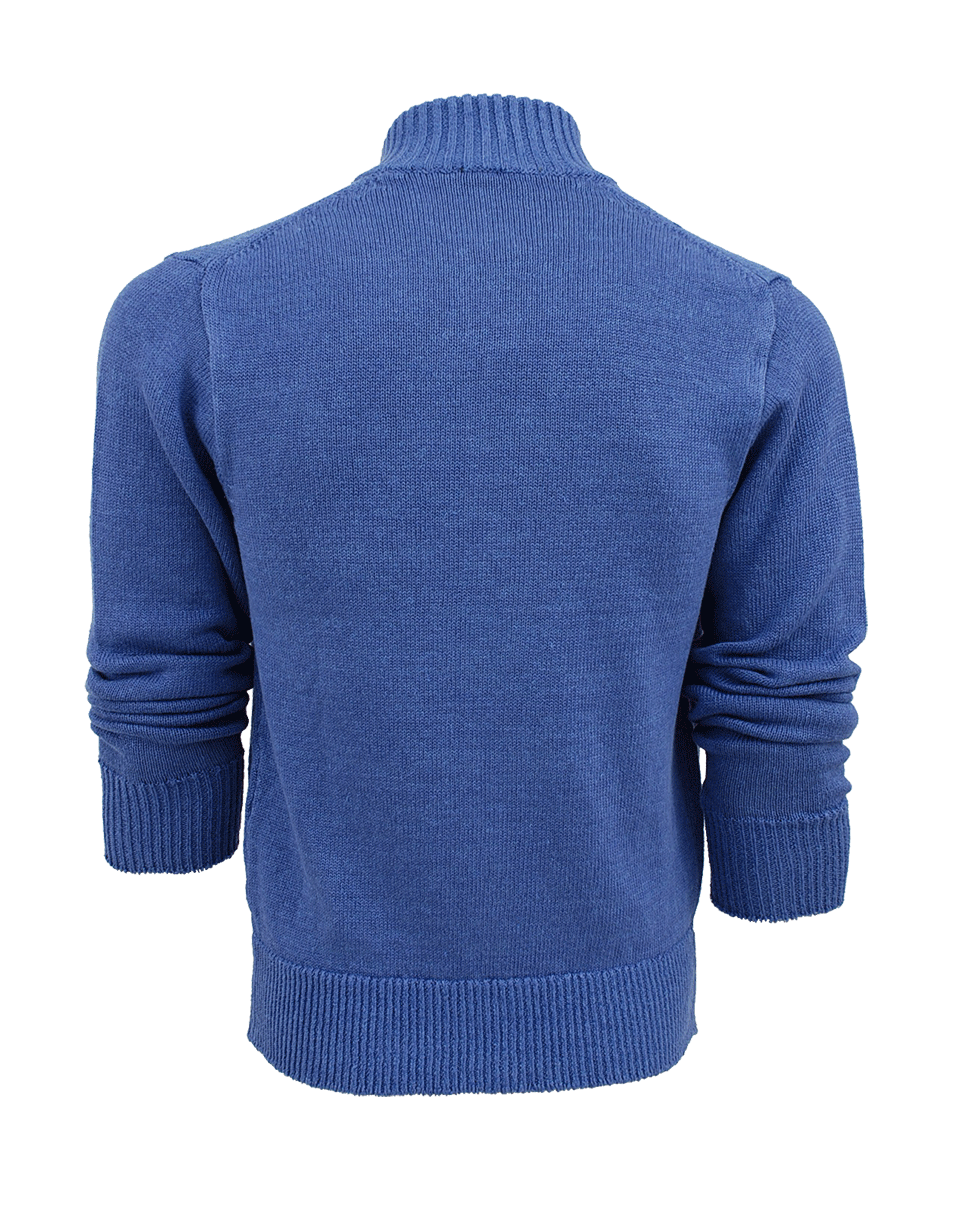 INIS MEAIN-Men's Double Zipper Linen Sweater-