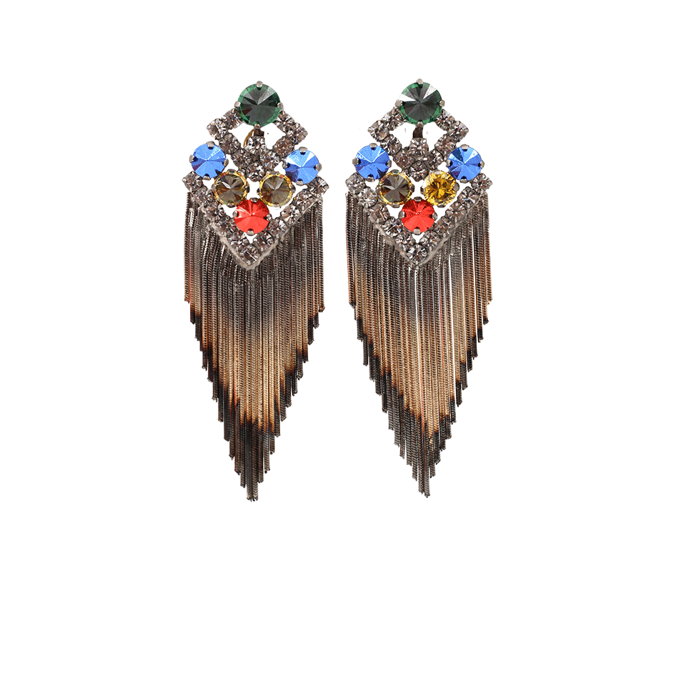 IOSSELLIANI-Fringe Mixed Color Earrings-BRASS