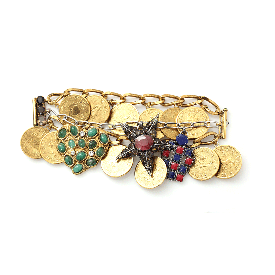 IRADJ MOINI-Zodiac Coin Bracelet-GOLD