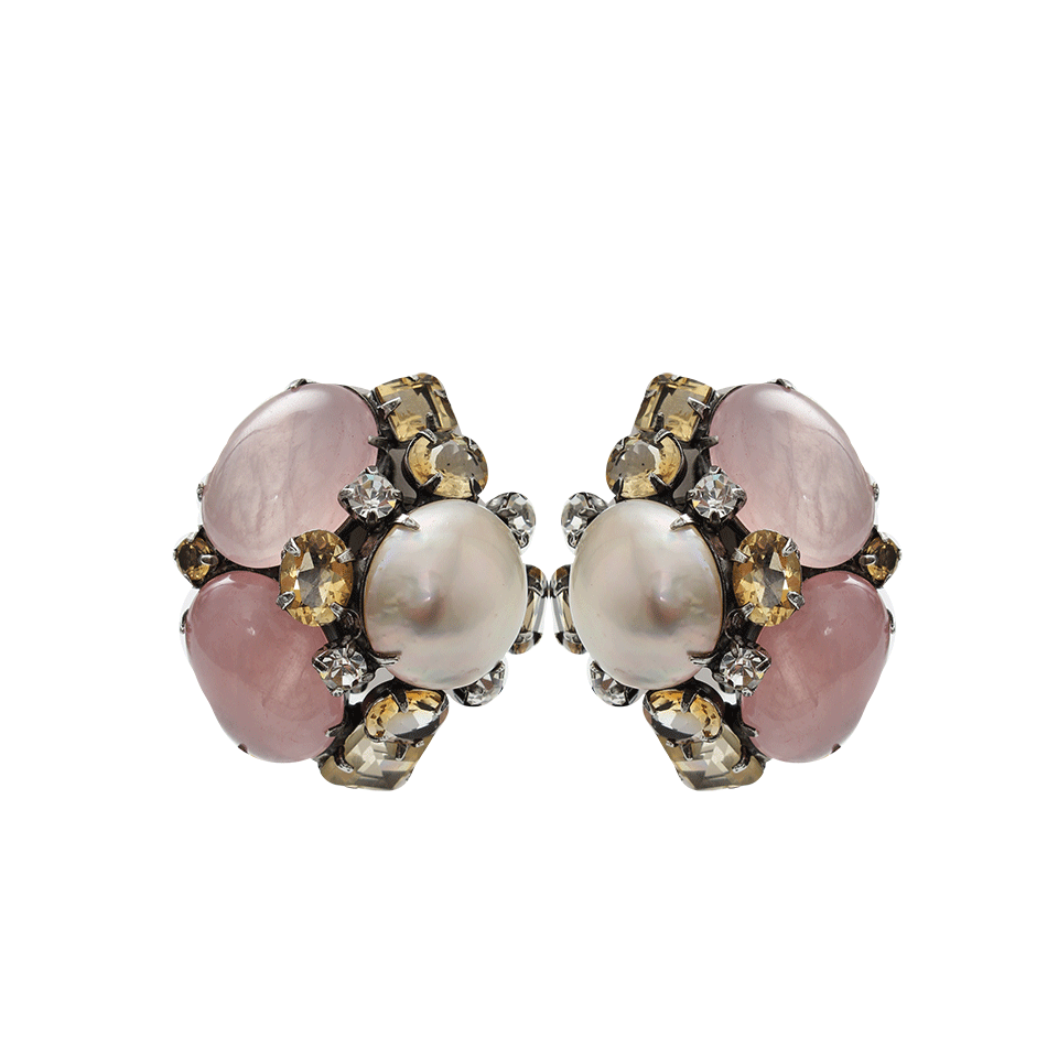 IRADJ MOINI-Cluster Button Earring-ROSE/PRL