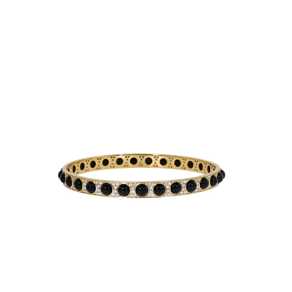 IRENE NEUWIRTH JEWELRY-Onyx And Diamond Bangle-ROSE GOLD