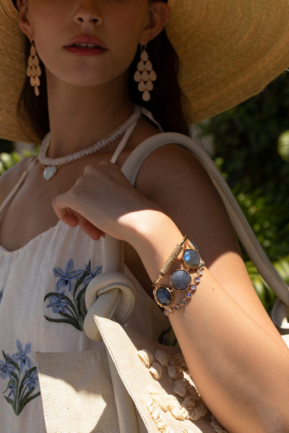IRENE NEUWIRTH JEWELRY-Rose Cut Labradorite Bracelet-ROSE GOLD