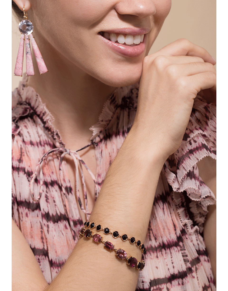 IRENE NEUWIRTH JEWELRY-Rose Cut Onyx Bracelet-ROSE GOLD
