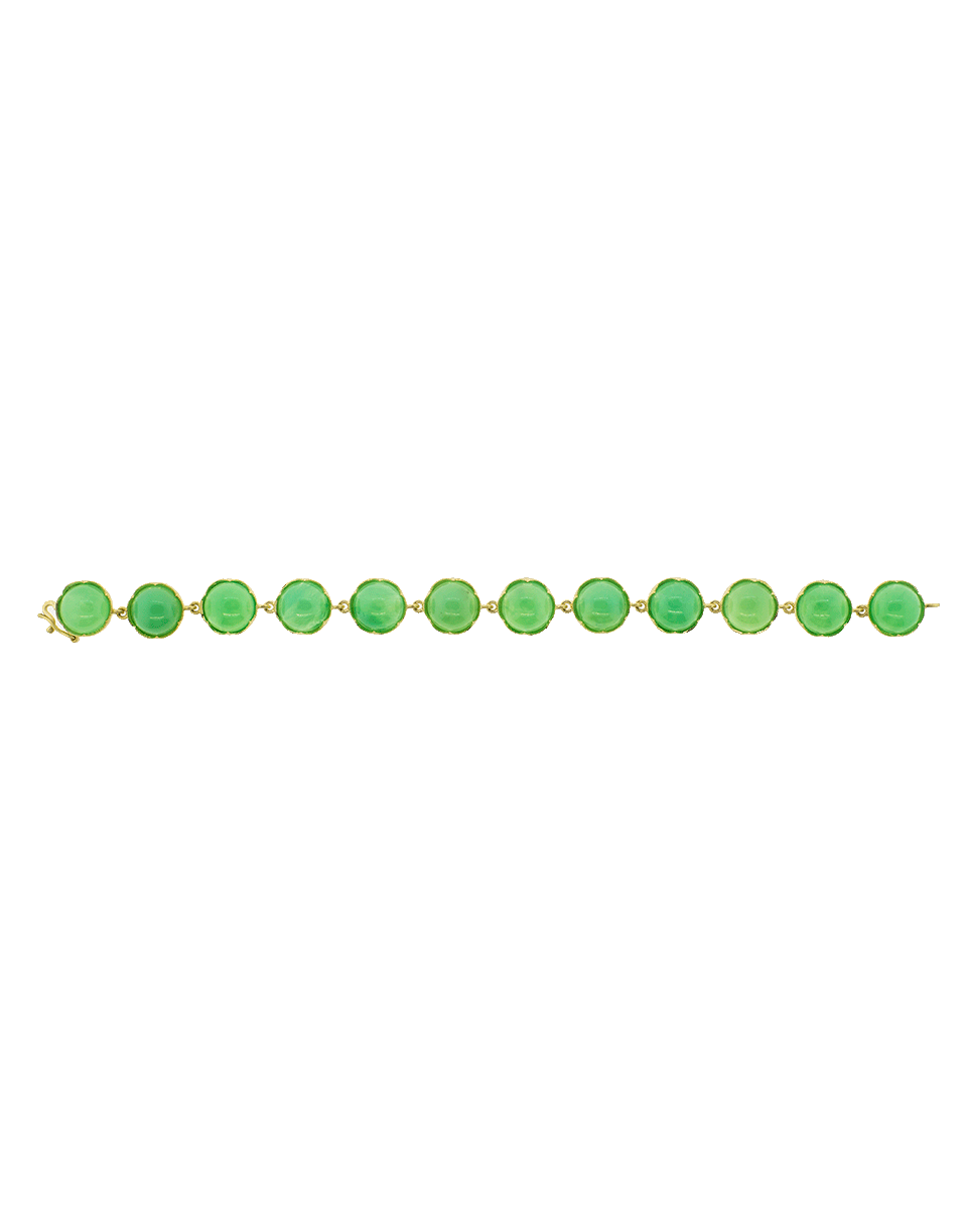 IRENE NEUWIRTH JEWELRY-Cabochon Chrysoprase Bracelet-YELLOW GOLD