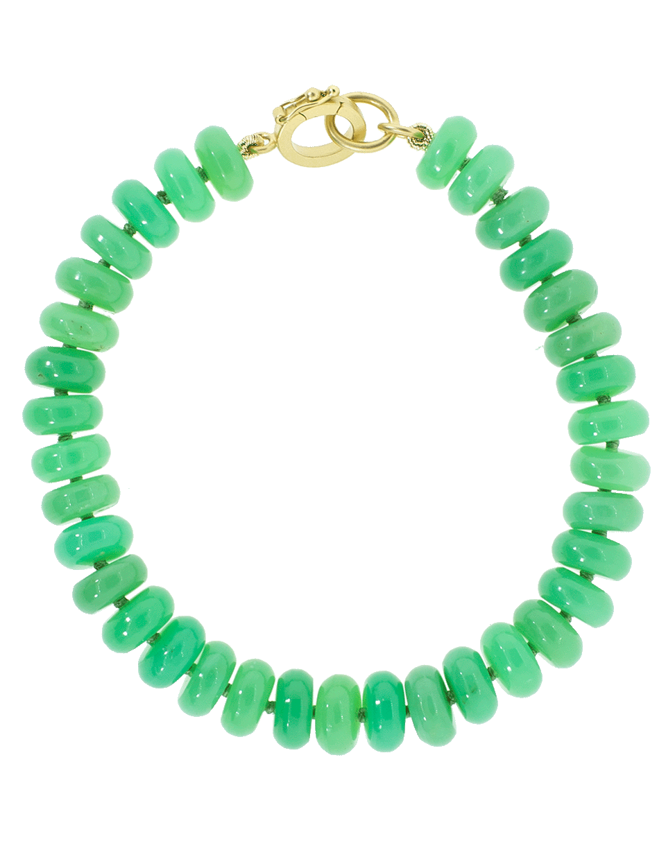 IRENE NEUWIRTH JEWELRY-Chrysoprase Bead Bracelet-YELLOW GOLD