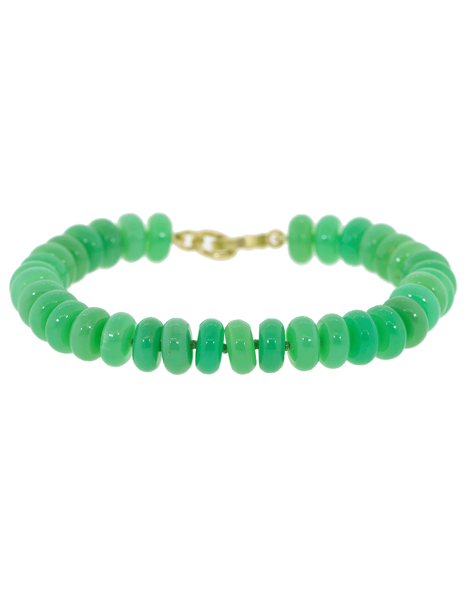 IRENE NEUWIRTH JEWELRY-Chrysoprase Bead Bracelet-YELLOW GOLD