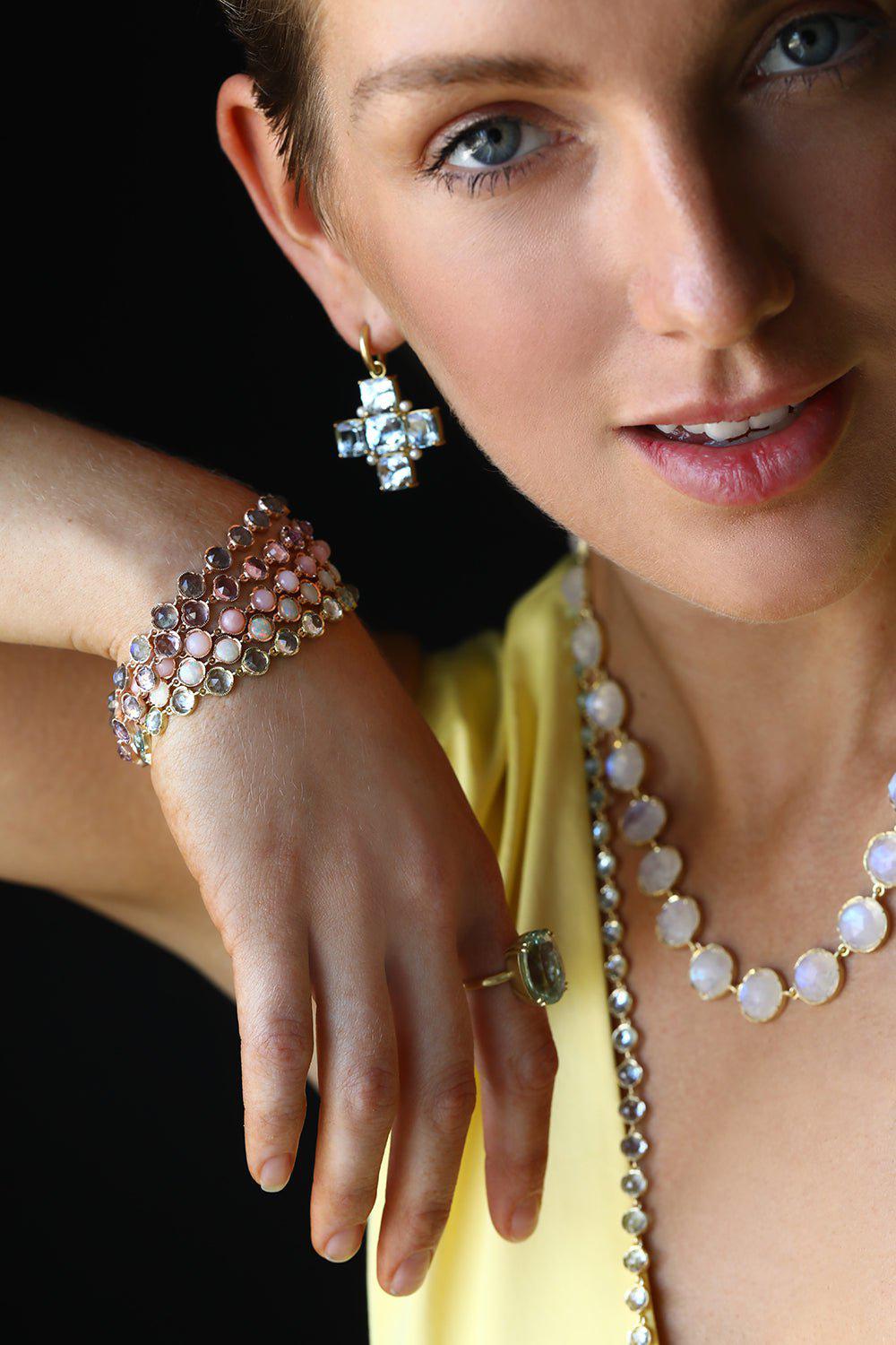 IRENE NEUWIRTH JEWELRY-Fine Aquamarine Bracelet-YELLOW GOLD