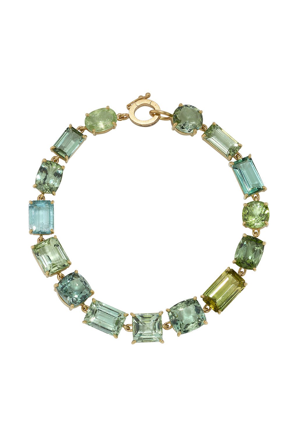 IRENE NEUWIRTH JEWELRY-Gemmy Gem Green Tourmaline Bracelet-YELLOW GOLD