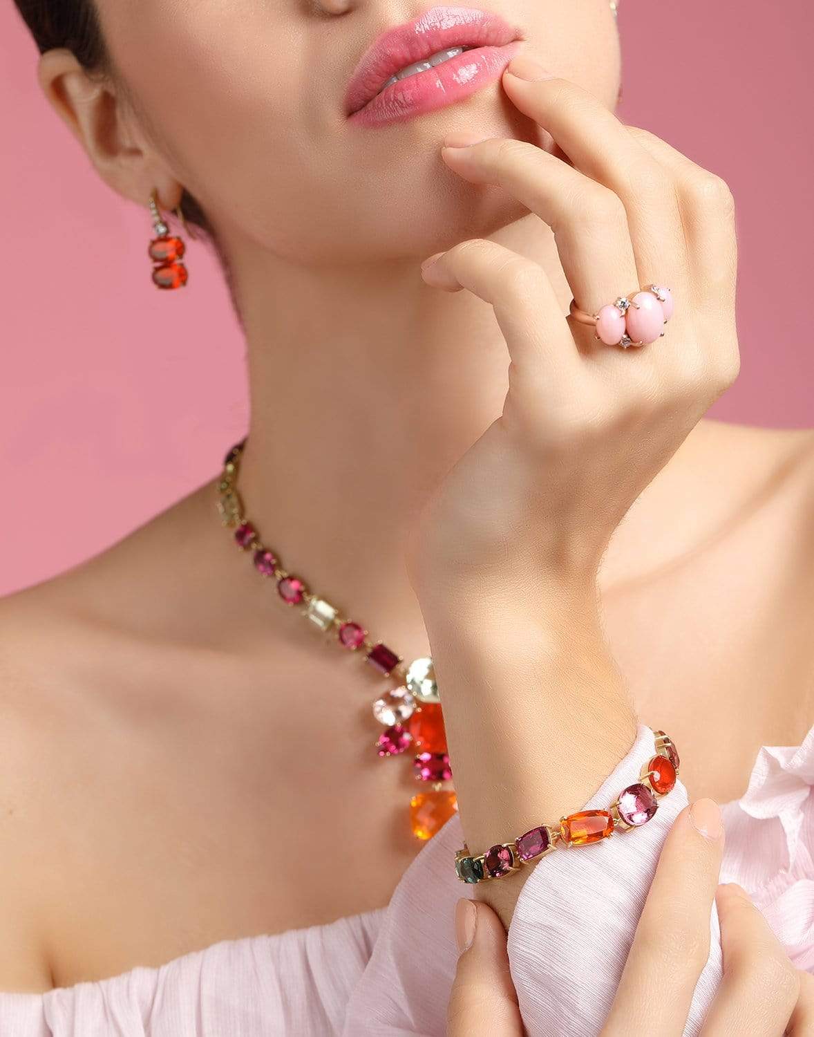 IRENE NEUWIRTH JEWELRY-Gemmy Gem Mixed Stone Bracelet-YELLOW GOLD