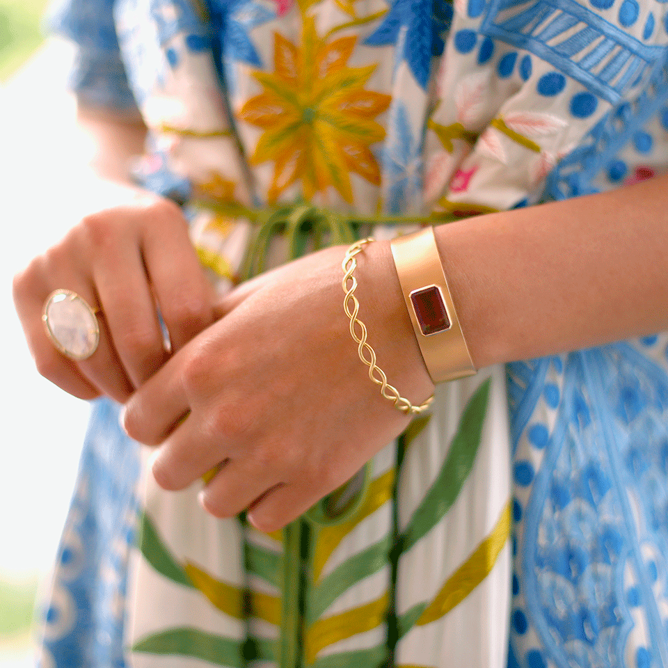 IRENE NEUWIRTH JEWELRY-Gold Braided Bangle-YELLOW GOLD