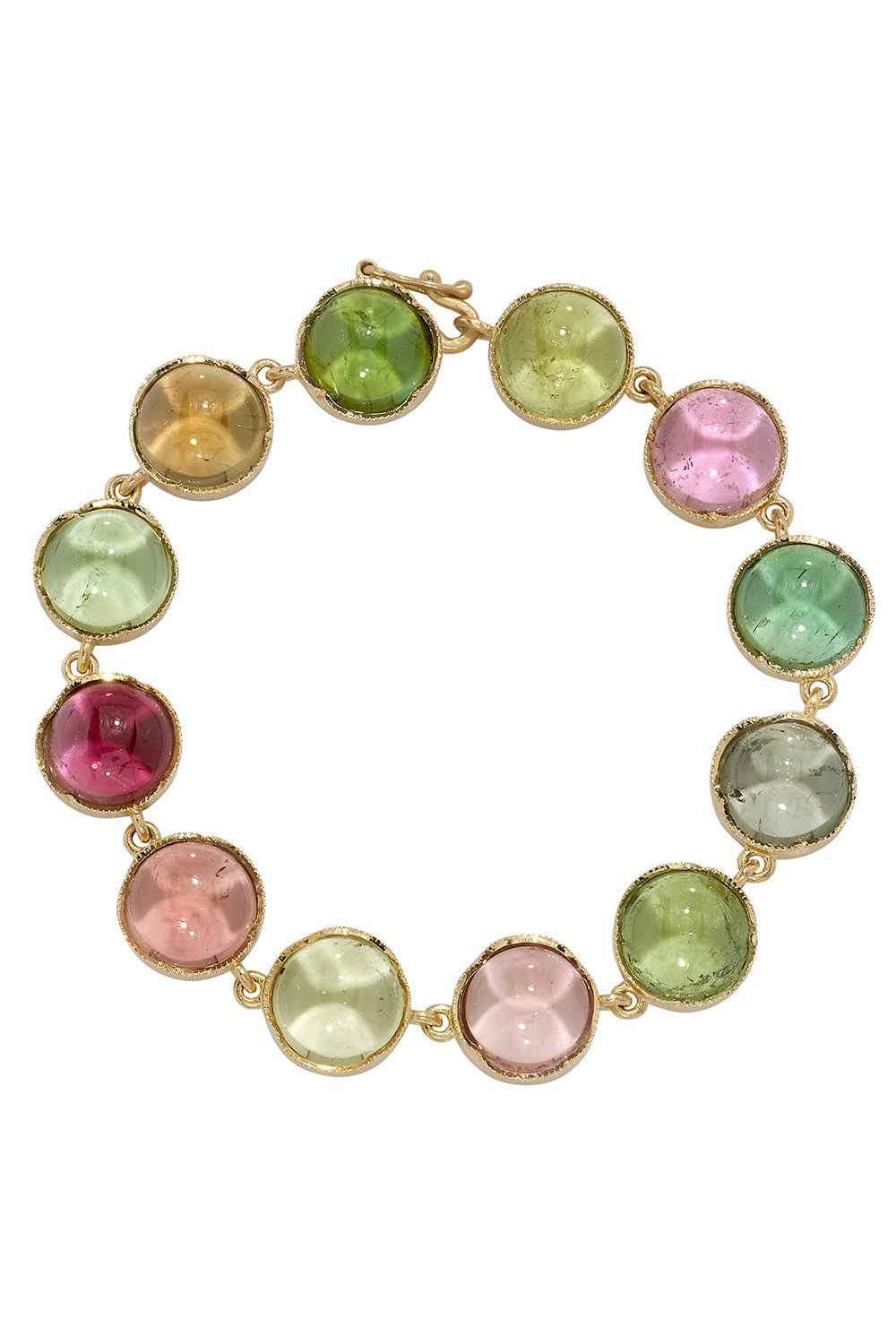 IRENE NEUWIRTH JEWELRY-Large Classic Mixed Tourmaline Bracelet-YELLOW GOLD