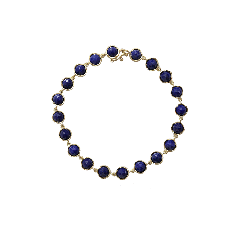 IRENE NEUWIRTH JEWELRY-Rose Cut Lapis Bracelet-YELLOW GOLD