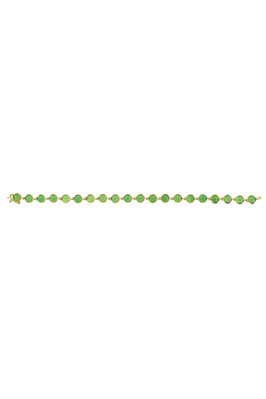 IRENE NEUWIRTH JEWELRY-Small Classic Chrysoprase Link Bracelet-YELLOW GOLD