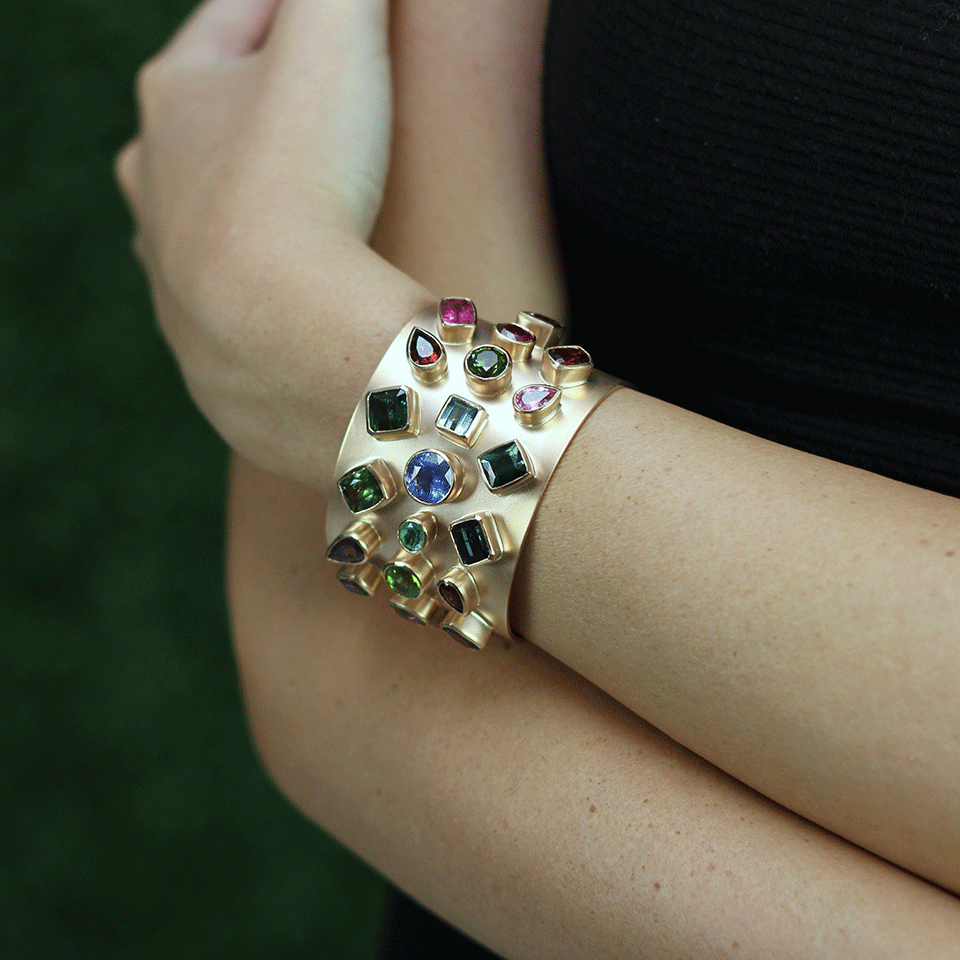 IRENE NEUWIRTH JEWELRY-Tourmaline Cuff-ROSE GOLD