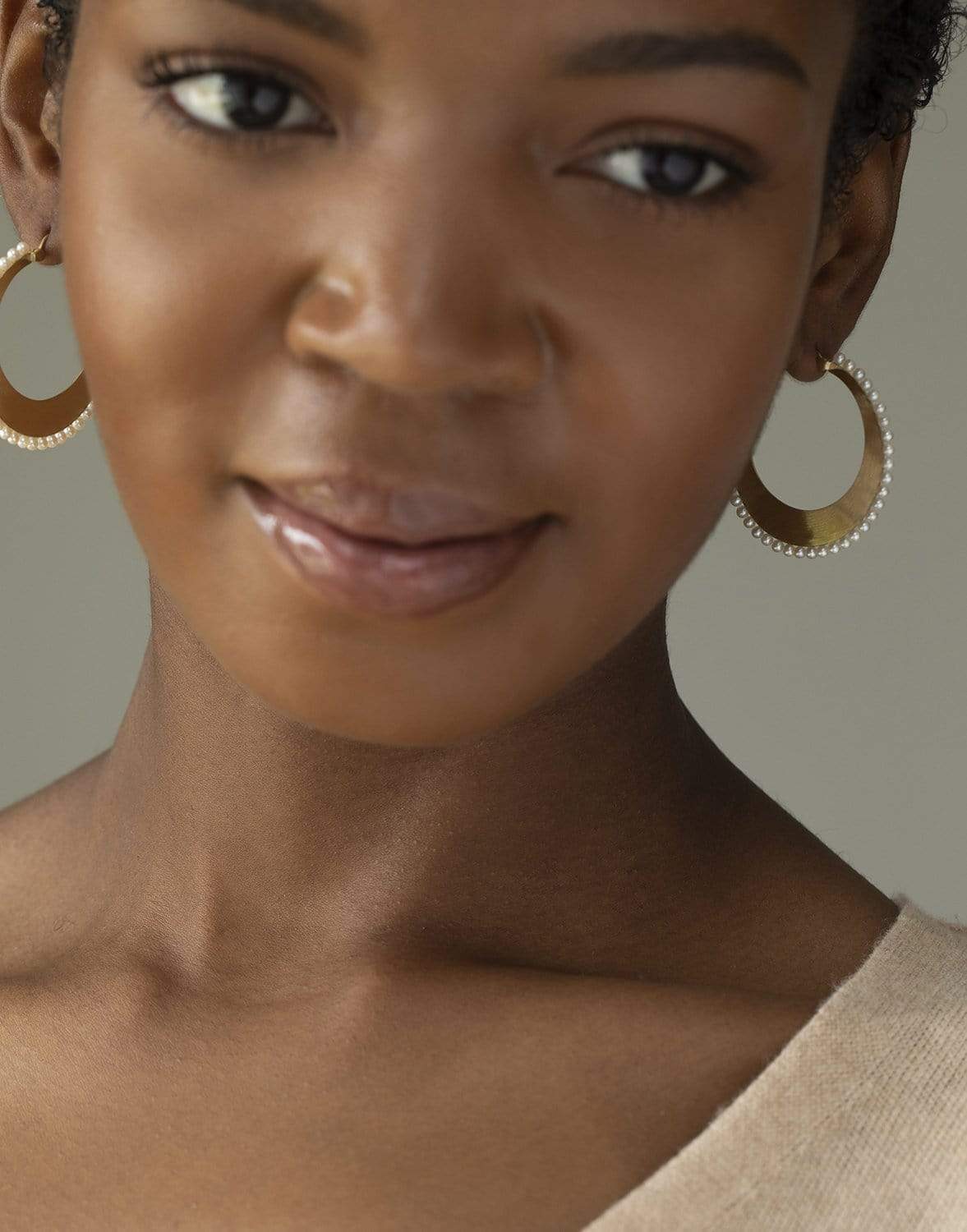 IRENE NEUWIRTH JEWELRY-Akoya Pearl Hoops-ROSE GOLD