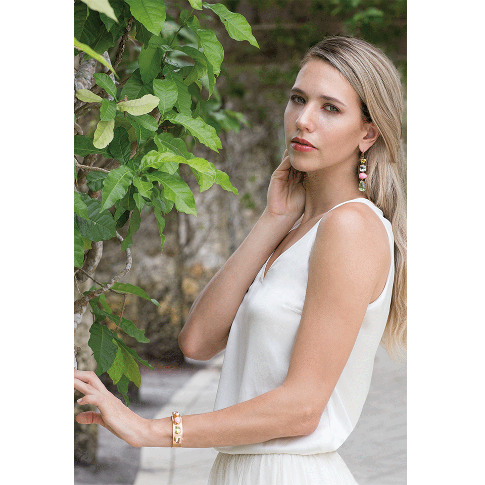 IRENE NEUWIRTH JEWELRY-Beryl And Pink Opal Earrings-ROSE GOLD