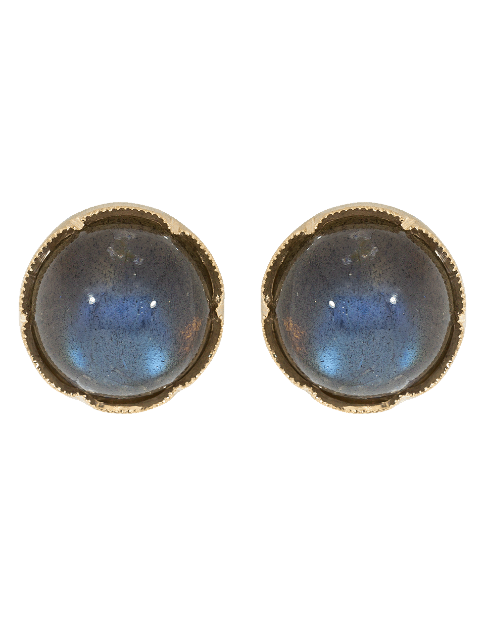 IRENE NEUWIRTH JEWELRY-Cabochon Labradorite Studs-ROSE GOLD