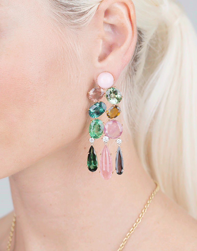 IRENE NEUWIRTH JEWELRY-Chandelier Earrings-ROSE GOLD