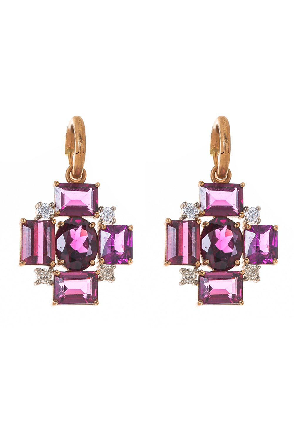 IRENE NEUWIRTH JEWELRY-Gemmy Gem Garnet Earrings-ROSE GOLD