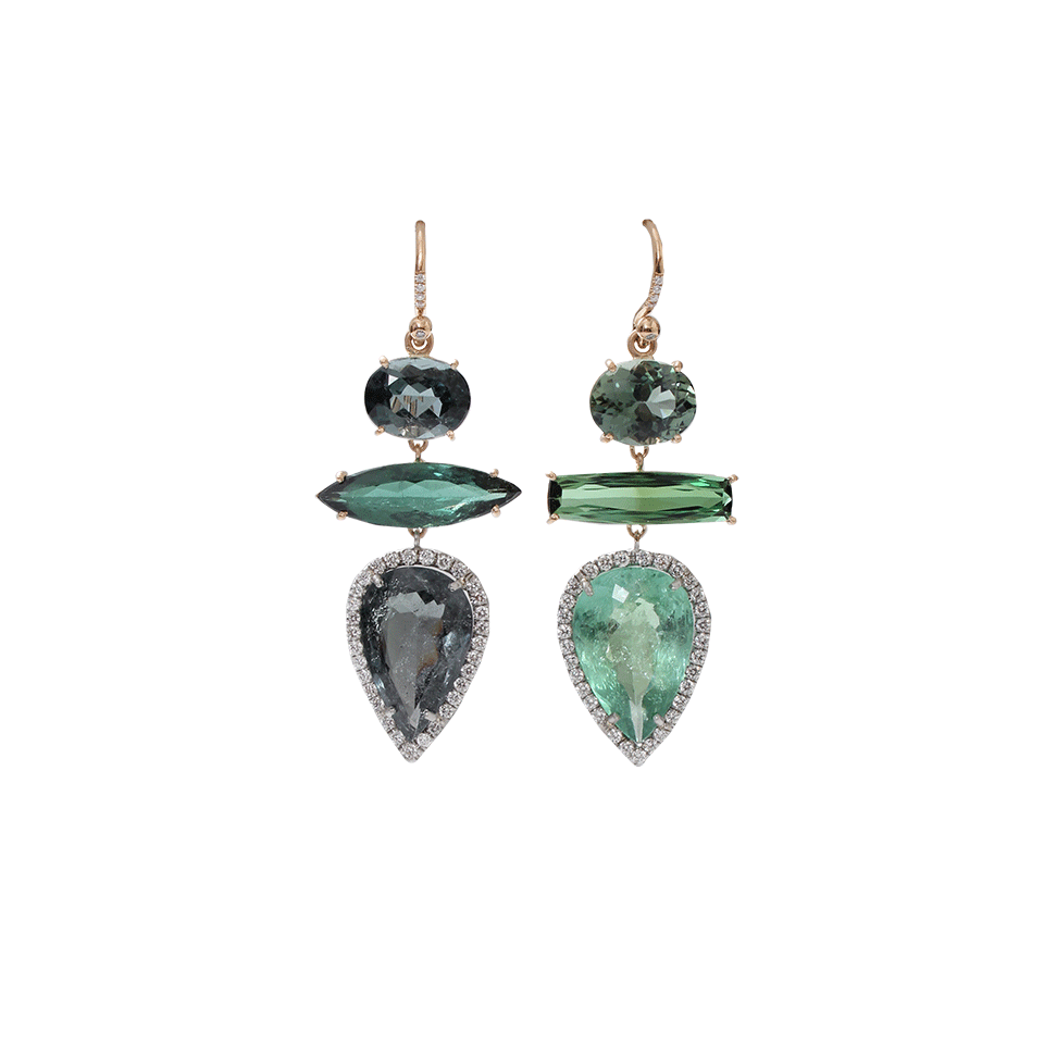 IRENE NEUWIRTH JEWELRY-Green Tourmaline Earrings-ROSE GOLD